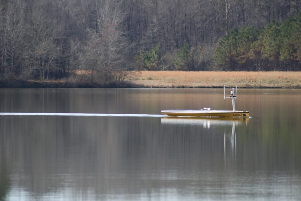 SeaTrac SP-48 at work sampling the waters in Whites Creek Lake, Mississippi.